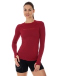 KOSZULKA DAMSKA 3D BIKE PRO DŁUGI RĘKAW BORDO S