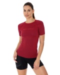 KOSZULKA DAMSKA 3D BIKE PRO KRÓTKI RĘKAW BORDO XL